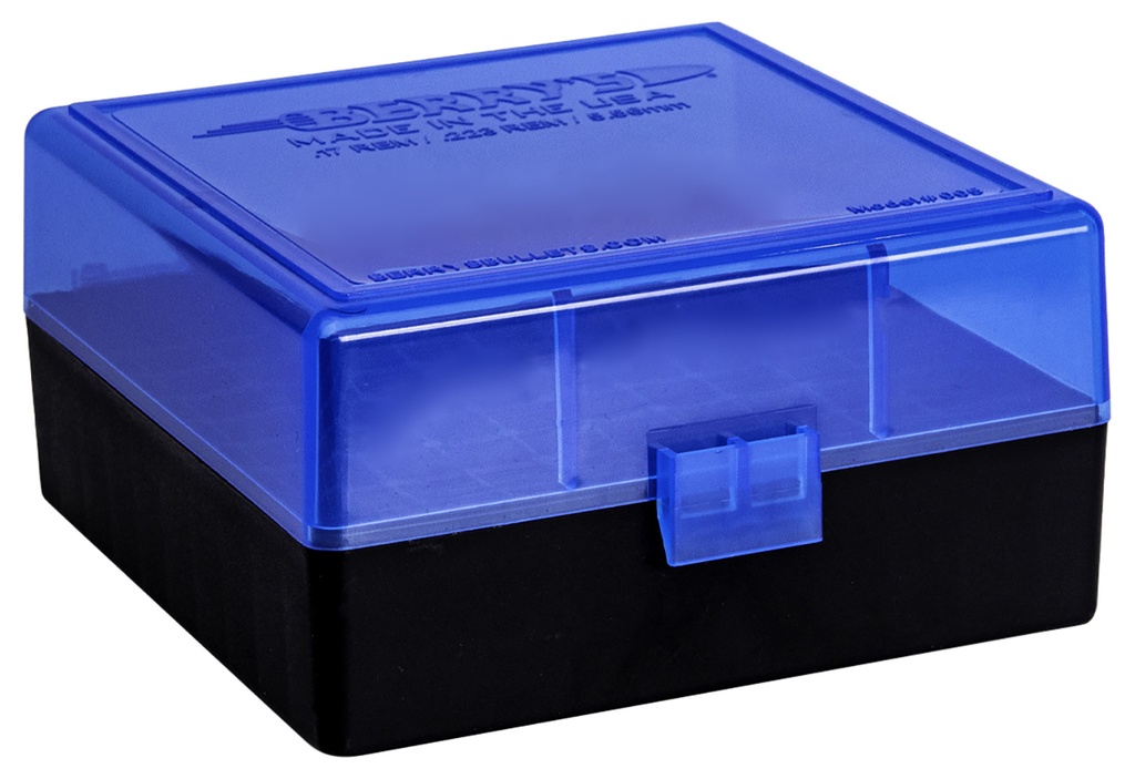 Berrys Berry's 86410 Ammo Box  223Rem/5.56NATO Blue/Black Polypropylene 100rd