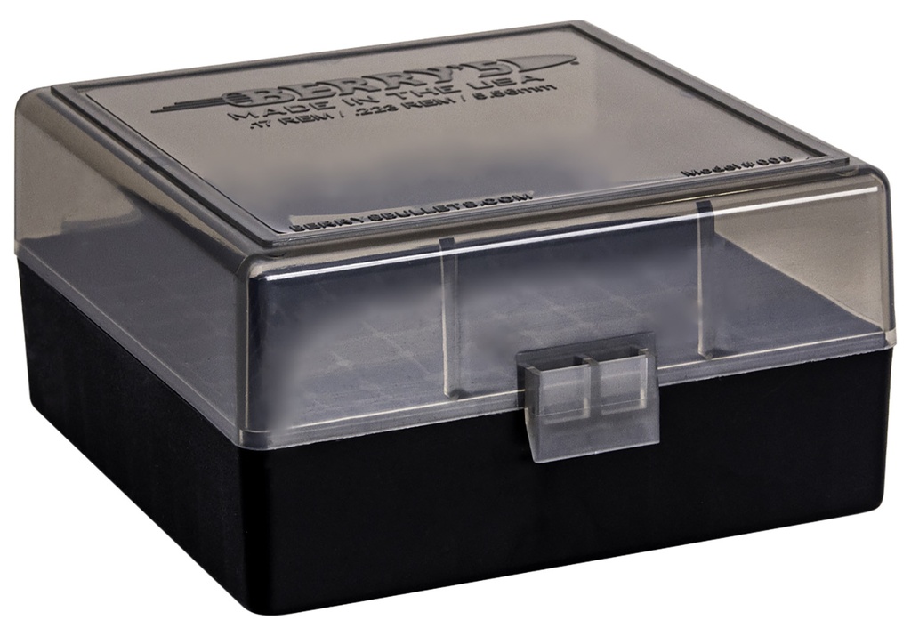 Berrys Berry's 11664 Ammo Box  223Rem/5.56NATO Smoke/Black Polypropylene 100rd