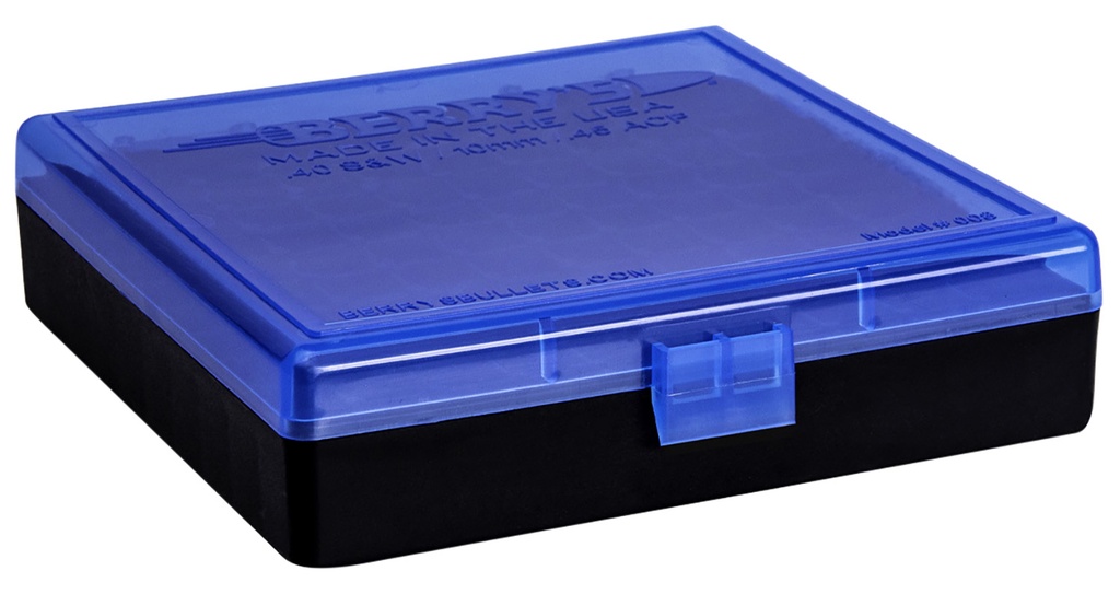 Berrys Berry's 67789 Ammo Box  40S&W/45ACP Blue/Black Polypropylene 100rd