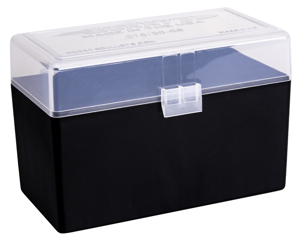 Berrys Berry's 91023 Ammo Box  270Win/30-06Springfield Clear/Black Polypropylene 50rd