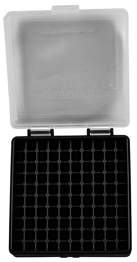 Berrys Berry's 63600 Ammo Box  22LR Clear/Black Polypropylene 100rd