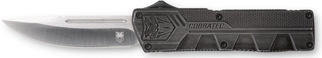 COBRA TEC KNIVES LLC CobraTec Knives SWCTLWDNS Lightweight  3.25" OTF Drop Point Plain D2 Steel Blade/Stonewashed Aluminum Handle Includes Pocket Clip