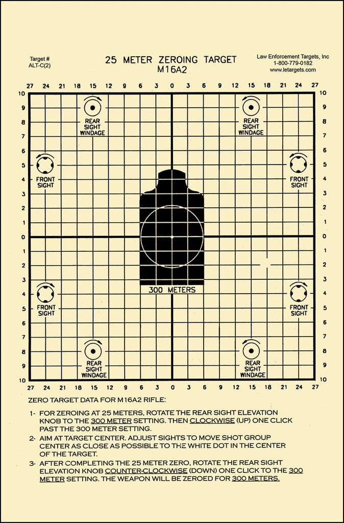 Action Target ALTC2100 Sighting Zeroing Center Mass Tagboard Hanging 25 Meters 8.75" x 11.50" Black/White 100 Per Box