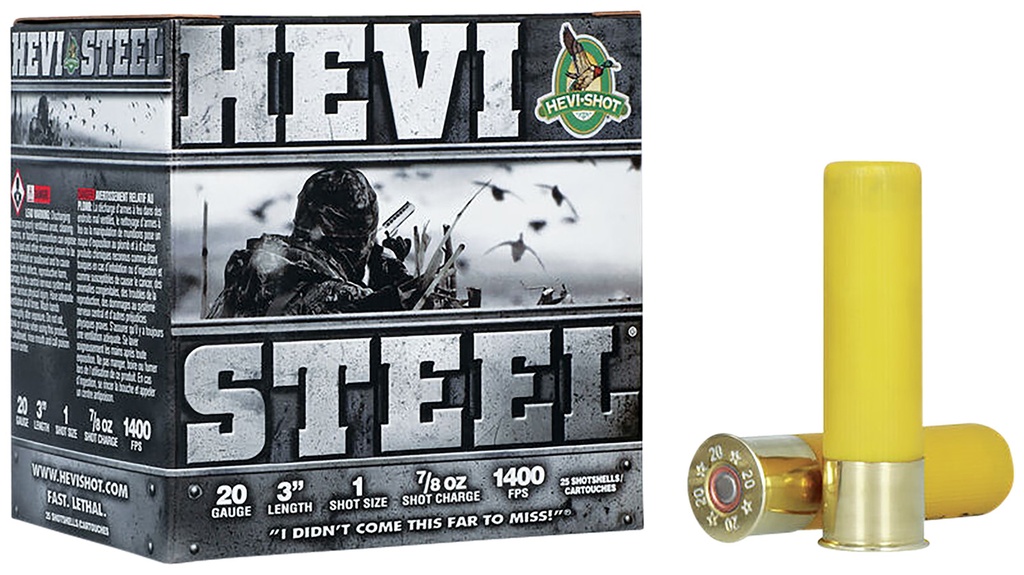 Hevishot HEVI-Shot HS62001 HEVI-Steel  20Gauge 3" 7/8oz 1Shot 25 Per Box/10 Case