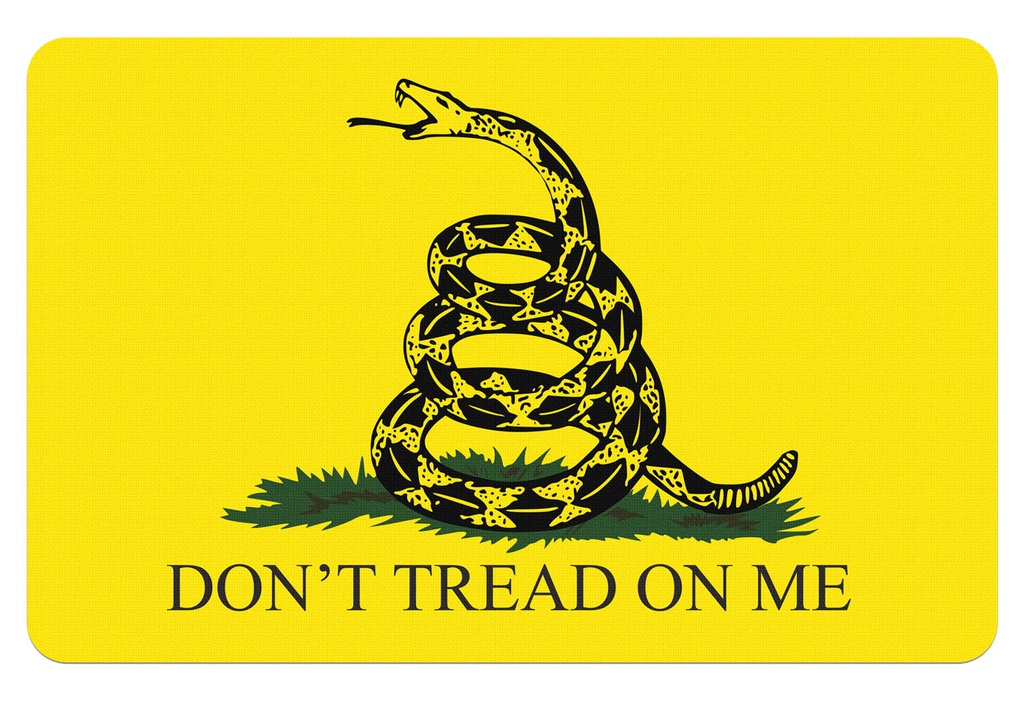 BECK TEK, LLC (TEKMAT) TekMat TEKR17GADSDEN Gadsden Flag Cleaning Mat Black/Yellow Rubber 11"x17" Snake/"Don't Tread On Me"