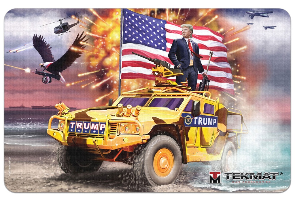 BECK TEK, LLC (TEKMAT) TekMat TEKR17TRUMP Trump Cleaning Mat Multi-Color Rubber 11"x17" Trump Freedom Portrait