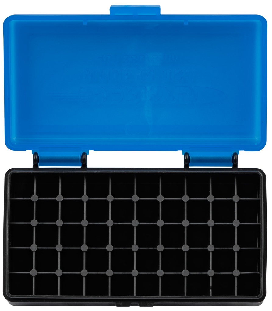 Berrys Berry's 53852 Ammo Box  9mm/380ACP Blue/Black Polypropylene 50rd