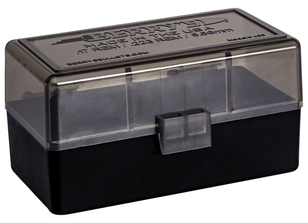Berrys Berry's 29682 Ammo Box  223Rem/5.56NATO Smoke/Black Polypropylene 50rd