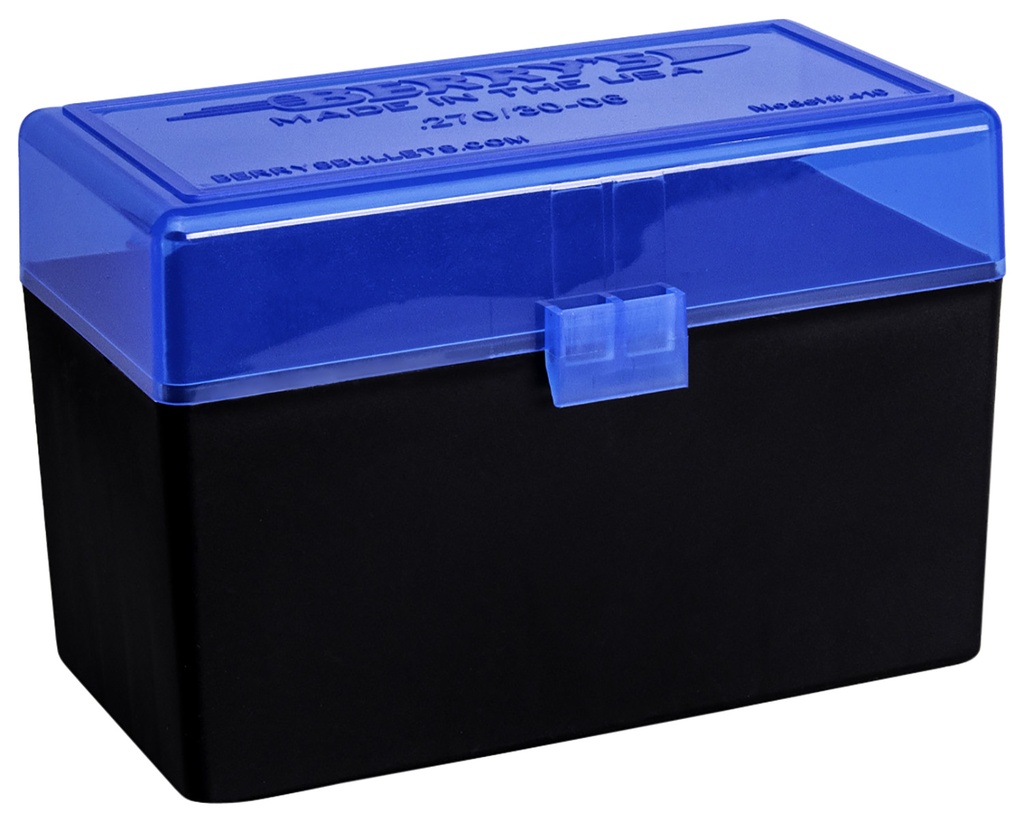 Berrys Berry's 82467 Ammo Box  243/308Win Blue/Black Polypropylene 50rd