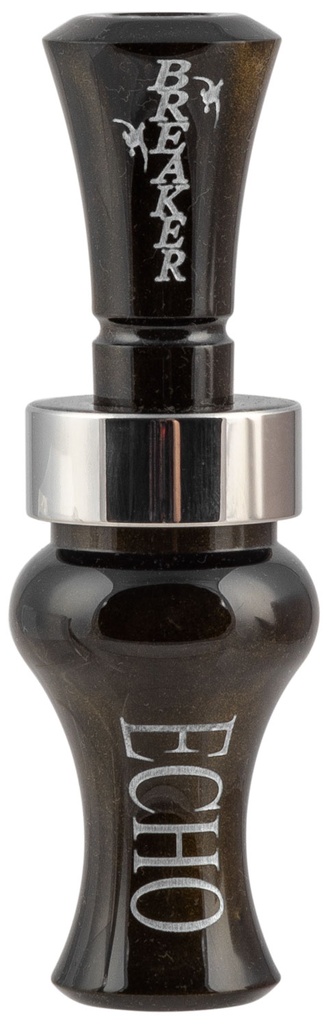 MO TACTICAL PRODUCTS LLC Echo Calls 78909 Breaker  Single Reed Mallard Hen Sounds Attracts Ducks Black Gold Pearl Acrylic
