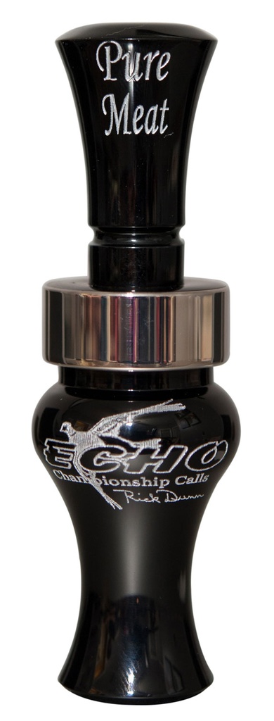 MO TACTICAL PRODUCTS LLC Echo Calls 79019 Pure Meat  Open Call Double Reed Mallard Sounds Attracts Ducks Black Acrylic