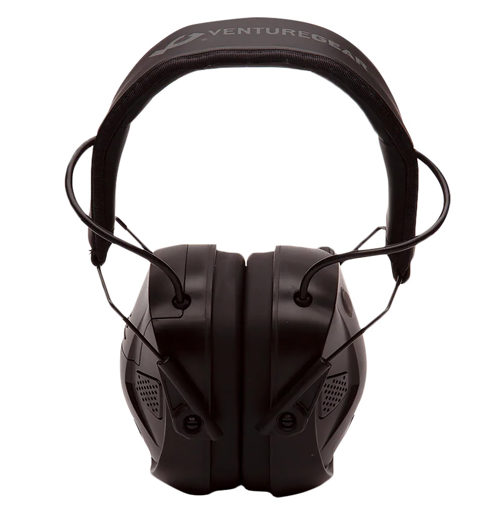 Pyramex VGPME30BT Venture Gear AMP Muff Polymer 26 dB Over the Head Black Adult 1 Pair