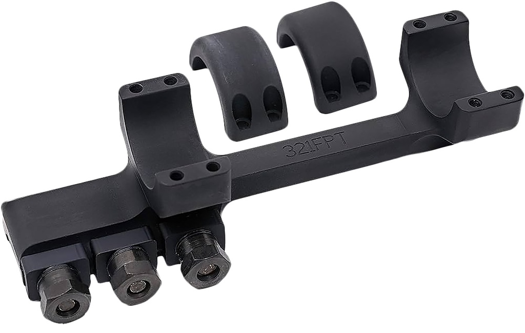 DNZ 321FPT Freedom Reaper Forward Picatinny Rail Matte Black Aluminum 30mm Tube, Extra High Rings