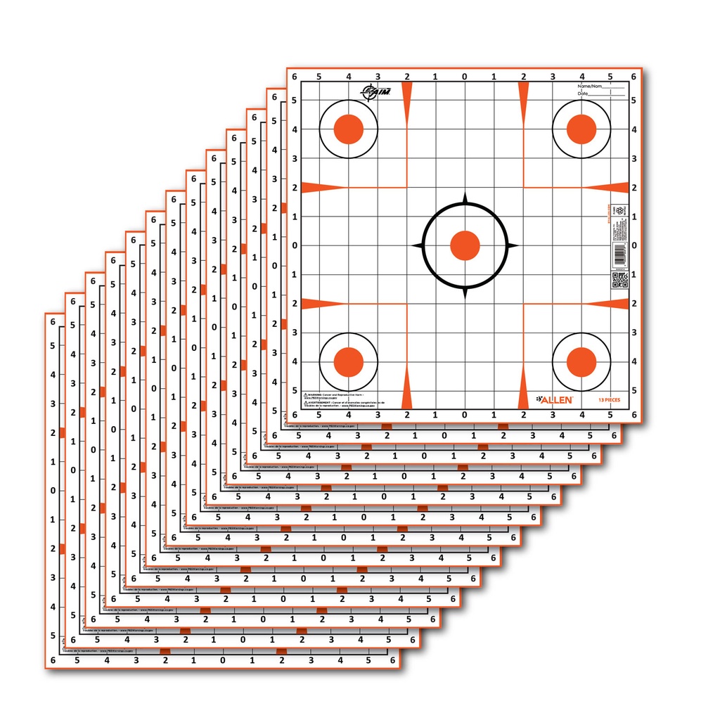 EZ-Aim 15333 Sight-In-Grid  12"x12" Paper 13 Per Pack