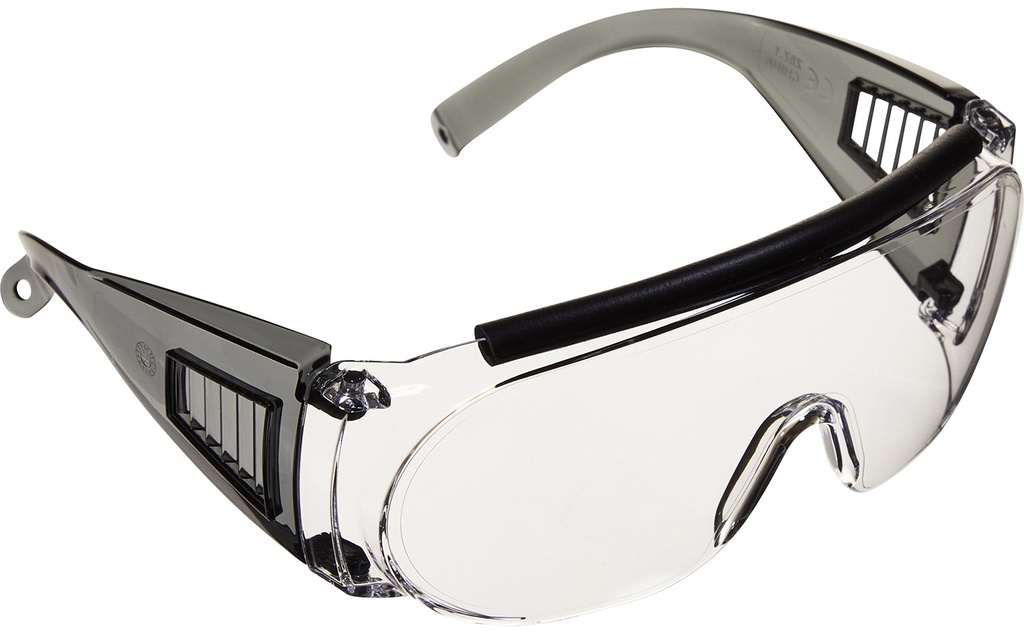 Allen 2169 Fit Over Shooting Glasses Adult Clear Lens Gray Frame