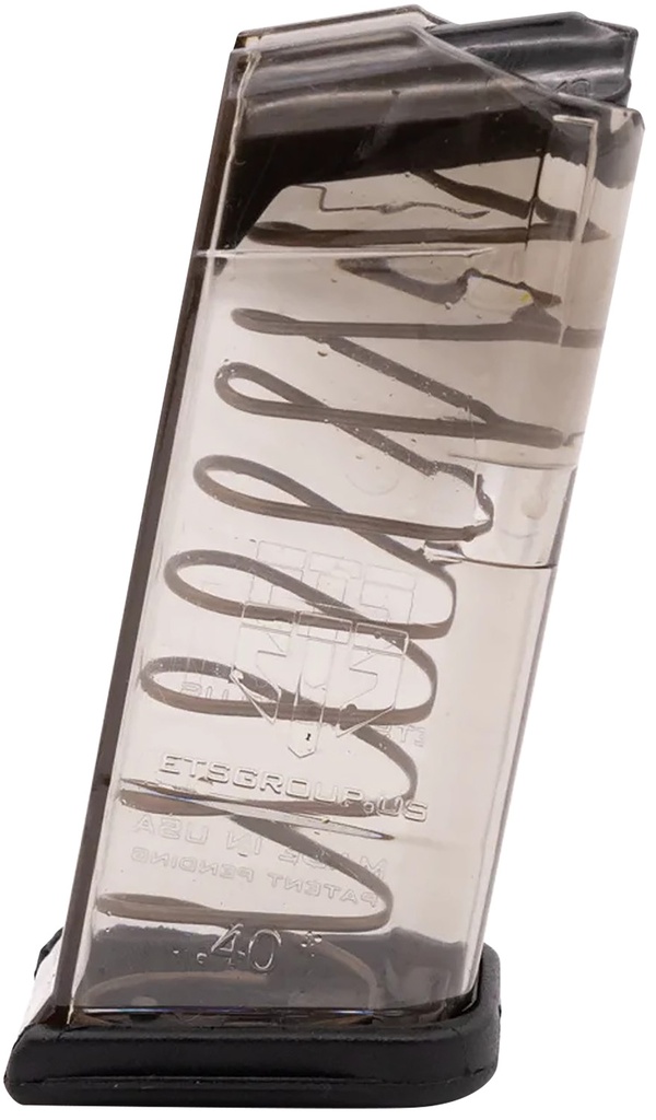 ETS Group GLK27 Pistol Mags  9rd 40 S&W Compatible w/ Glock 27 Clear Polymer