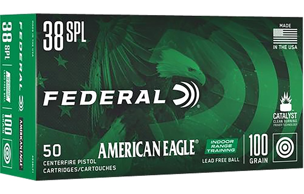 Federal AE38LF1 American Eagle IRT  38Special 100gr Lead Free IRT 50 Per Box/10 Case