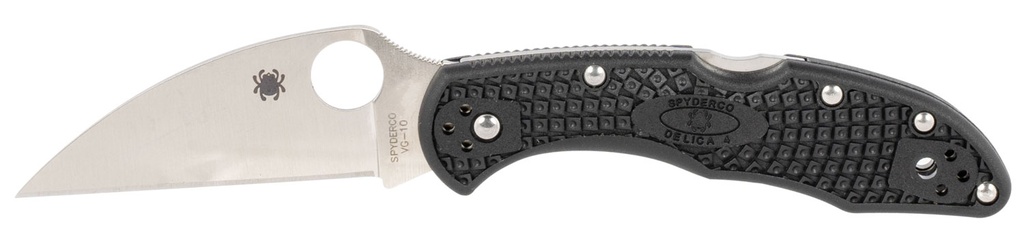 Spyderco C11FPWCBK Delica 4 Lightweight 2.87" Folding Wharncliffe Plain VG-10 SS Blade Black  Textured FRN Handle Includes Pocket Clip