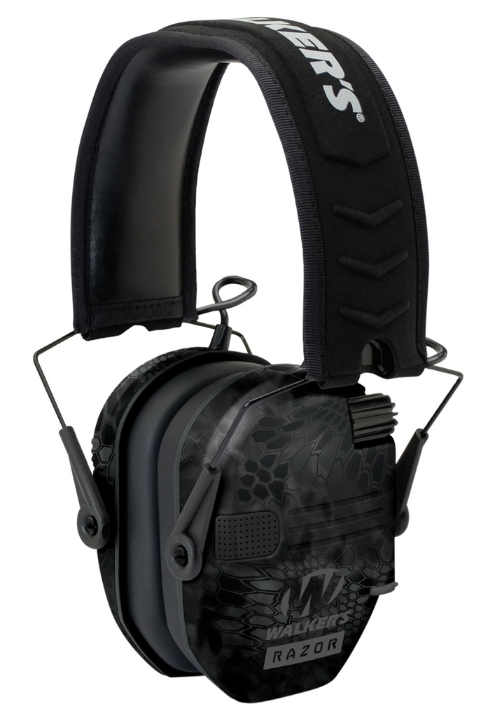 Walkers Game Ear Walker's GWPRSEMYP Razor Slim Electronic Muff 23 dB,Over the Head,  Typhoon Camo/Black Polymer