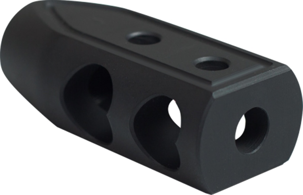 Timber Creek Outdoors 223HBBLC Heart Breaker Muzzle Brake Black Cerakote with 1/2"-28 tpi Threads for 223 Rem AR-Platform