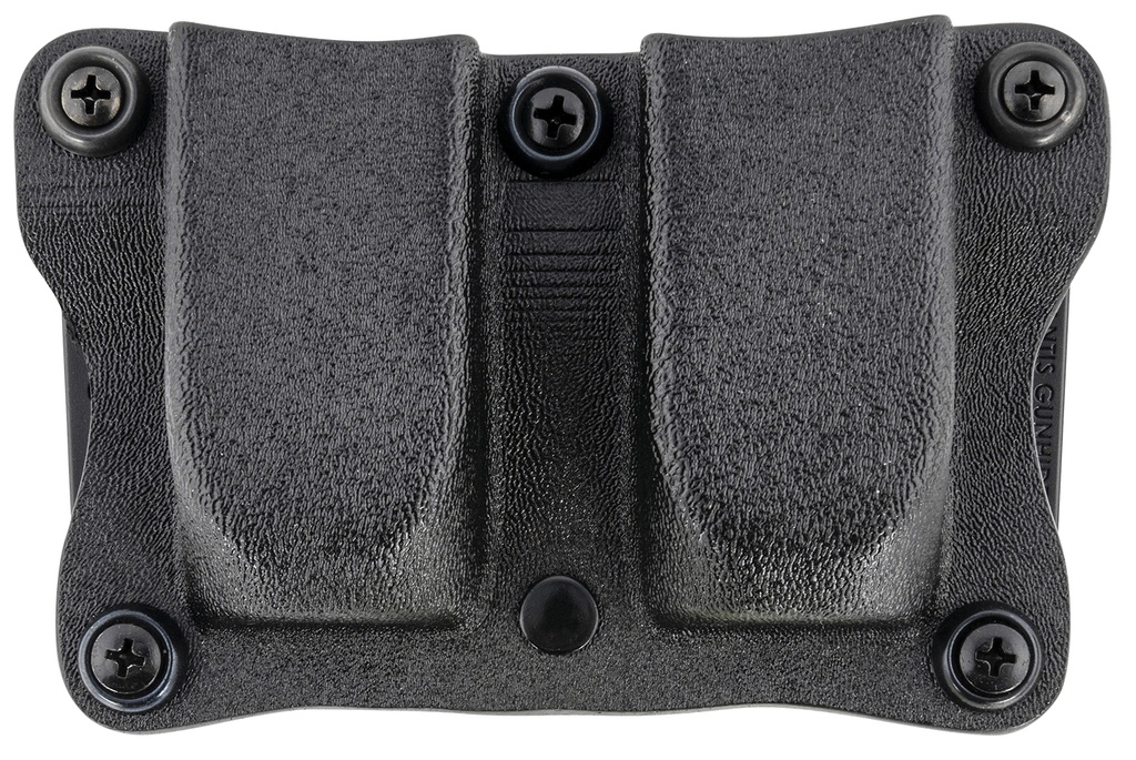 DeSantis Gunhide A87KJKKZ0 Quantico Double Mag Pouch OWB Black Kydex, Belt Clip Fits Belts Up To 1.50" Wide, Compatible w/Sig P365, Ambidextrous