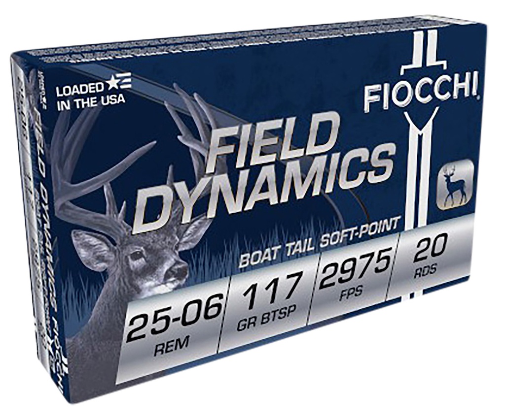 Fiocchi 2506B Field Dynamics  25-06Rem 117gr Pointed Soft Point 20 Per Box/10 Case