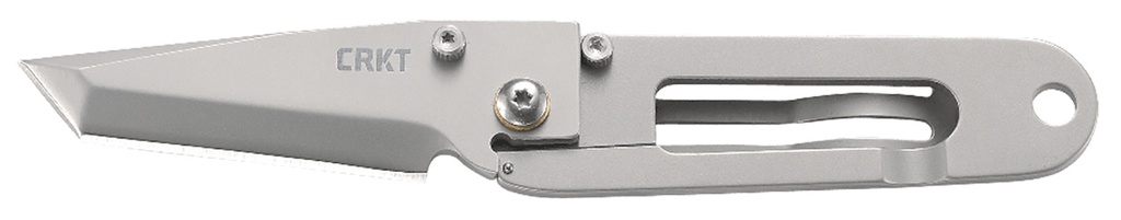 Columbia River CRKT 5500 K.I.S.S.  2.25" Folding Tanto Plain Bead Blasted 3Cr13MoV SS Blade/Bead Blasted Stainless Steel Handle Includes Pocket Clip