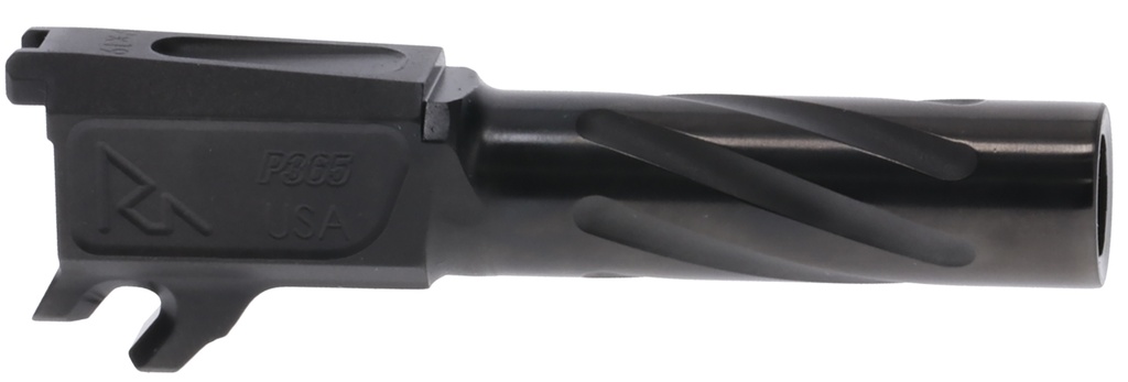 Rival Arms RA20P002A Precision Match Grade 9mm Luger 3.10" Fluted Threaded Black PVD Steel, Fits Sig P365