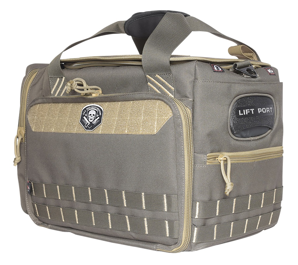 G*Outdoors GPS Bags 1512MLBR Range Bag  Rifle Green Med/Lg Holds 5 Handguns
