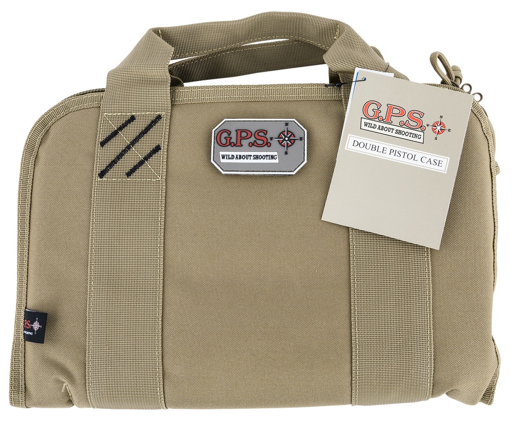 G*Outdoors GPS Bags 1308PCT Double  Tan Nylon w/ Visual ID Storage System