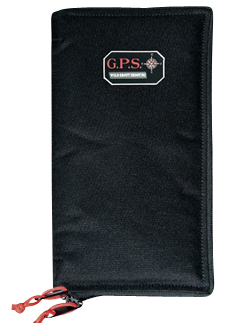 G*Outdoors GPS Bags GPS865PS Pistol Sleeve  Medium Black Nylon with Locking Zippers & Thin Design Holds 1 Handgun