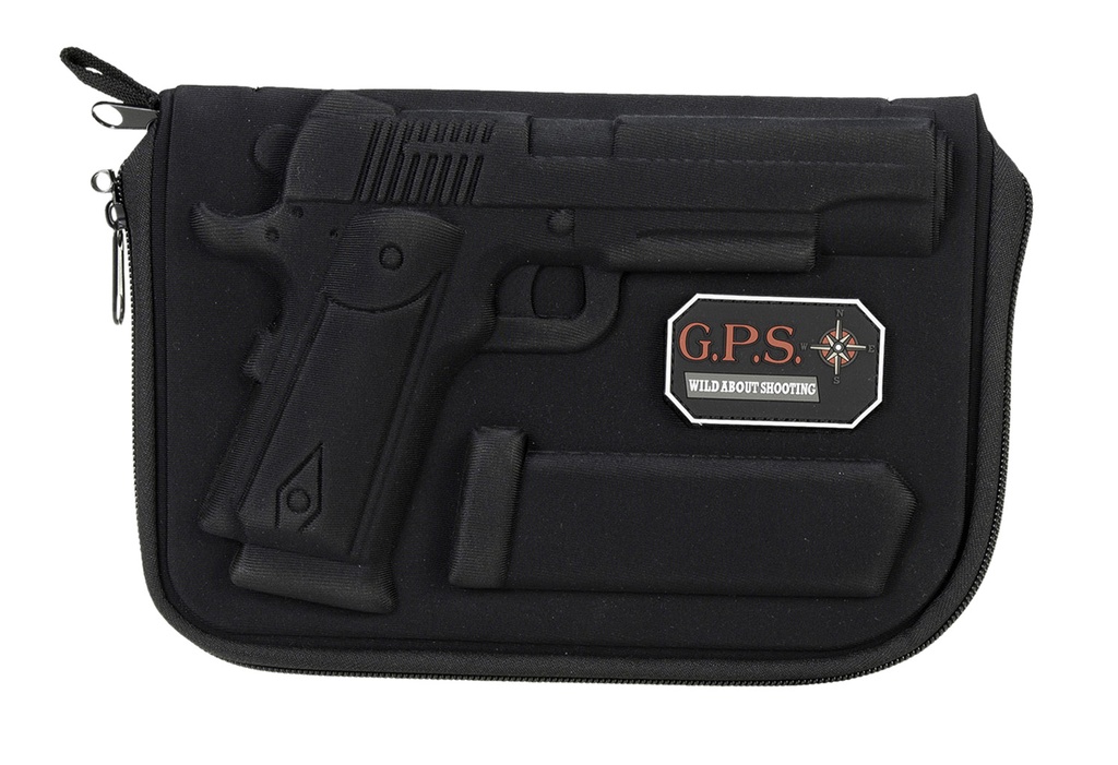 G*Outdoors GPS Bags 908PC Custom Molded  w/ Lockable Zippers Internal Mag Holder & Black Finish for 1911 & Similar Clones