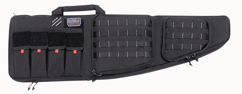 G*Outdoors GPS Bags T42ARB Tactical AR Case 42" Black 1000D Nylon with Mag & Storage Pockets, Lockable Zippers, External Handgun Pocket & Visual ID Storage System