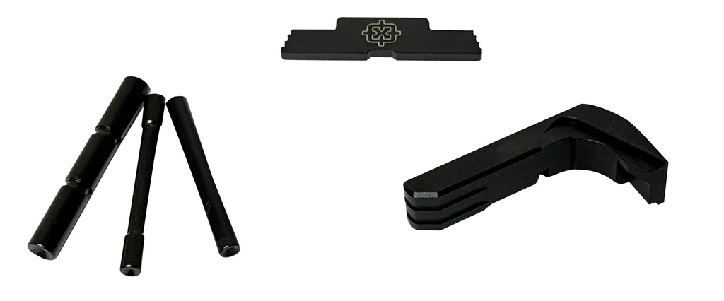 Cross Armory CRG5OKBK 3 Piece Kit  Extended Compatible w/ Glock 17/19/26/34 Gen5 Black Steel/Aluminum