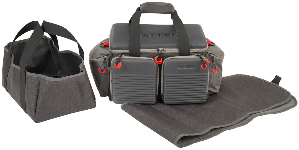 Allen 8325 Competitor Premium Gray Molded Lockable Range Bag w/Internal Tote & Fold-Up Gun Mat
