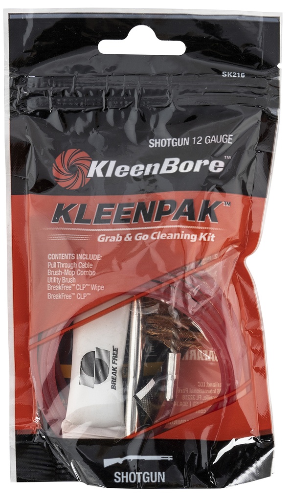 Kleen-Bore KleenBore SK21610 Grab & Go Cleaning Kit 12 Gauge Shotgun 10 Per Pack