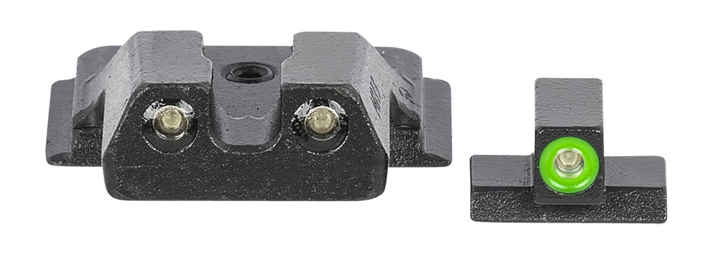 MEPRO USA LLC Meprolight USA 417703111 Hyper-Bright  Green Tritium Green Outline Front Sight-Green Tritium Black Outline Rear Smith & Wesson M&P Shield
