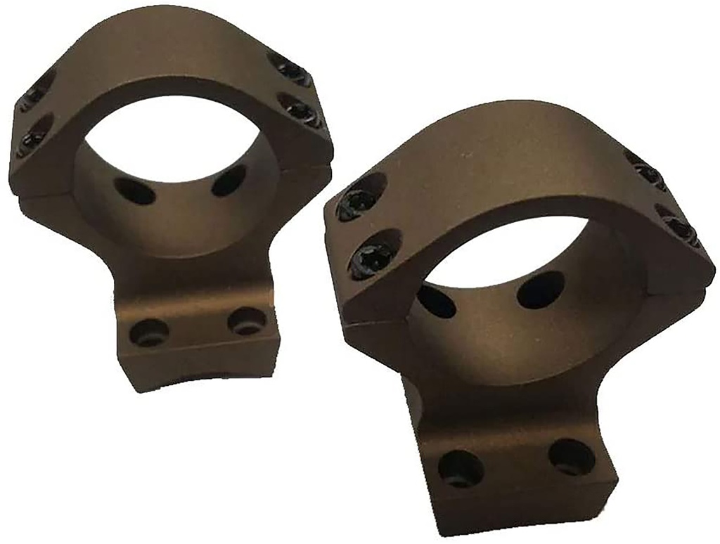 Talley HC950735 Scope Mount/Ring Combo  Burnt Bronze Aluminum 1" Tube X-Bolt High Rings Short/Long Action 0 MOA