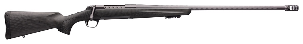 Browning 035543299 X-Bolt Pro Long Range 6.8 Western 3+1 26" Skip Fluted Heavy Barrel, Recoil Hawg Muzzle Brake, Spiral Fluted Bolt, Carbon Gray Elite Cerakote, Natural Carbon Fiber Stock