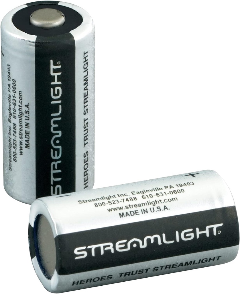 Streamlight CR123A LITHIUM BATTERIES 2PK