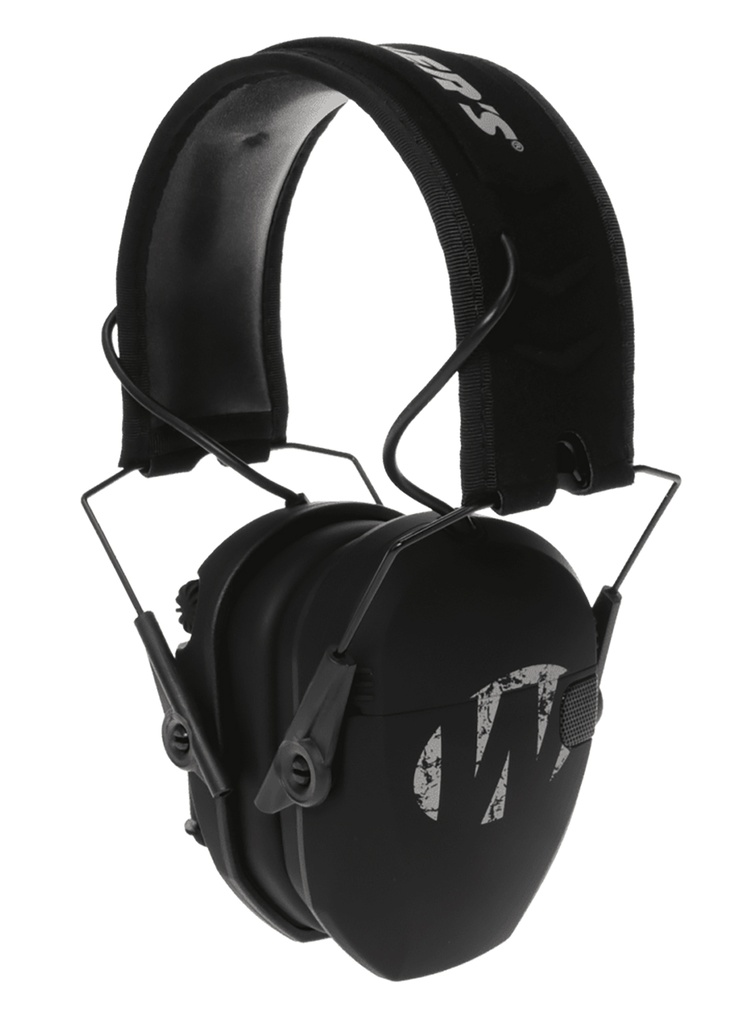 Walkers Game Ear Walker's GWPRSEMFS Razor Slim Electronic Freedom Muff 23 dB Over the Head Black w/Distressed Walker's Logo Polymer