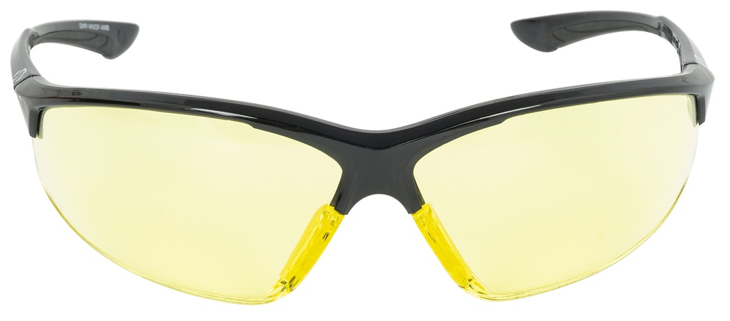 Walkers Game Ear Walker's GWPIKNOF1AMB Ballistic Eyewear IKON Tanker Adult Amber Lens Matte Black Frame