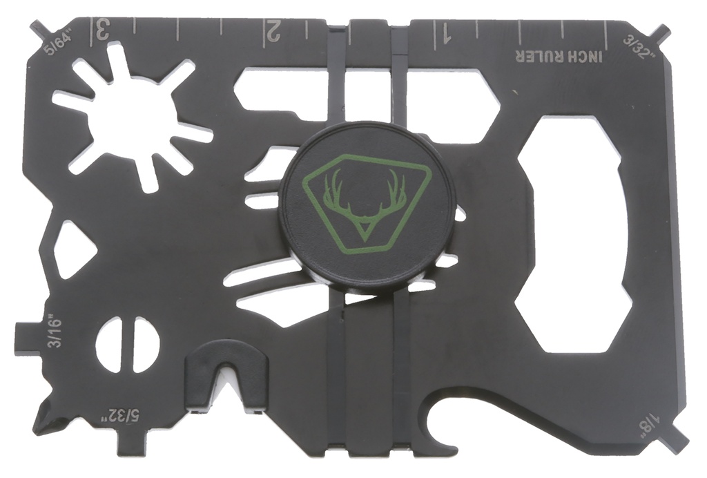 HME HMEWMT 20-In-1 Wallet Multi-Tool Black Metal Fixed