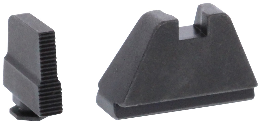 AmeriGlo GL507 Optic Compatible Sight Set for Glock  5XL Tall Serrated Front Sight-Black Rear Sight