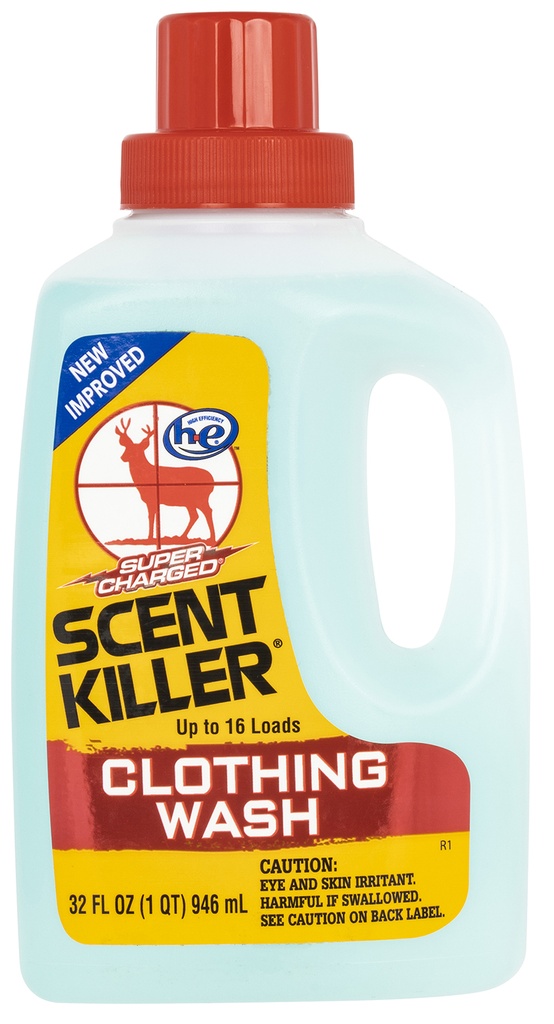 Wildlife Research 54633 Super Charged Clothing Wash Odor Eliminator Odorless Scent 32oz Bottle