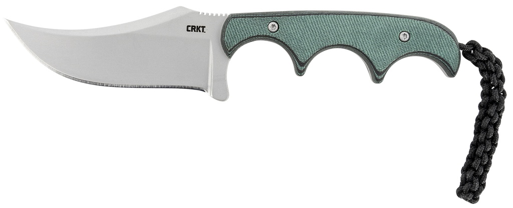 Columbia River CRKT 2379 Minimalist Persian 2.76" Fixed Recurve Plain Bead Blasted 8Cr13MoV SS Blade/Green Contoured Resin Infused Fiber Handle Includes Lanyard/Sheath