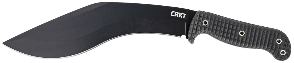 Columbia River CRKT 2742 KUK  10.56" Fixed Recurve Plain Black Powder Coated 65Mn Carbon Steel Blade/Black Textured GRN Handle Includes Sheath