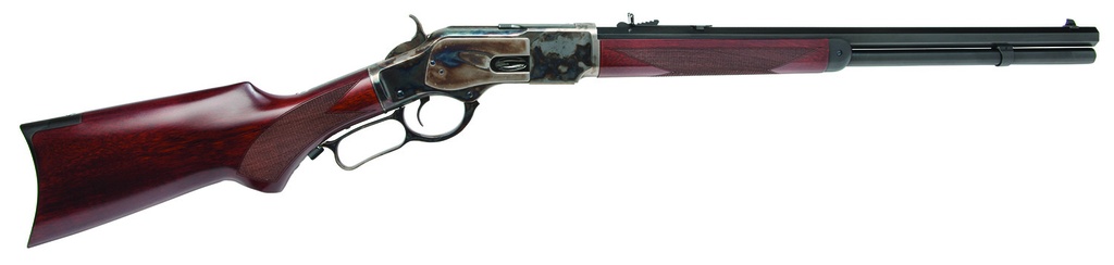Cimarron CA206 1873 Short Deluxe Full Size 44 Special 10+1, 20" Blued Octagon Steel Barrel, Color Case Hardened Steel Receiver, Walnut Fixed Pistol Grip Stock, Right Hand