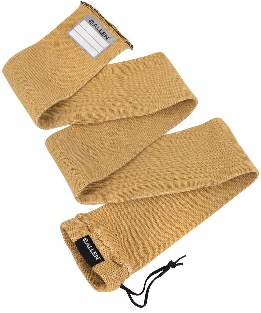 Allen 13172 Stretch Knit Gun Sock Coyote Silicone-Treated Knit w/Custom ID Labeling Holds Rifles with Scope or Shotguns 52" L x 3.75" W Interior Dimensions