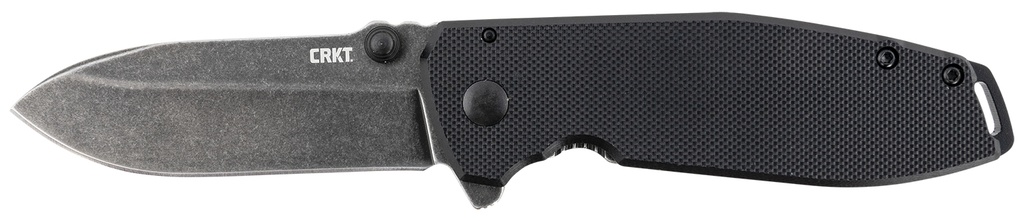 Columbia River CRKT 2495K SQUID XM 2.95" Folding Drop Point Plain Black Stonewashed D2 Steel Blade/Black G10/SS Handle Includes Pocket Clip
